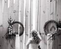 Our rustic barn doors create the perfect backdrop for stunning wedding photos! 